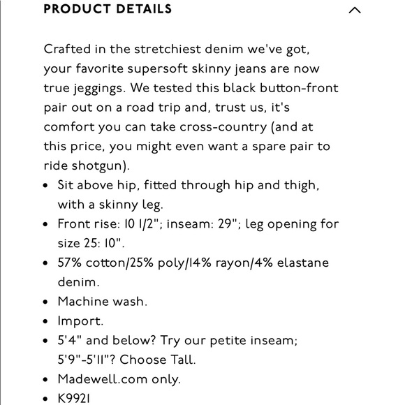 NEW • Madewell • Black Rip Roadtripper Jegging 37 - Picture 4 of 4